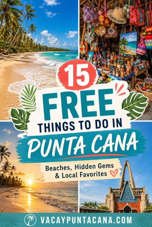 Pinterest pin collage for 15 free things to do in Punta Cana