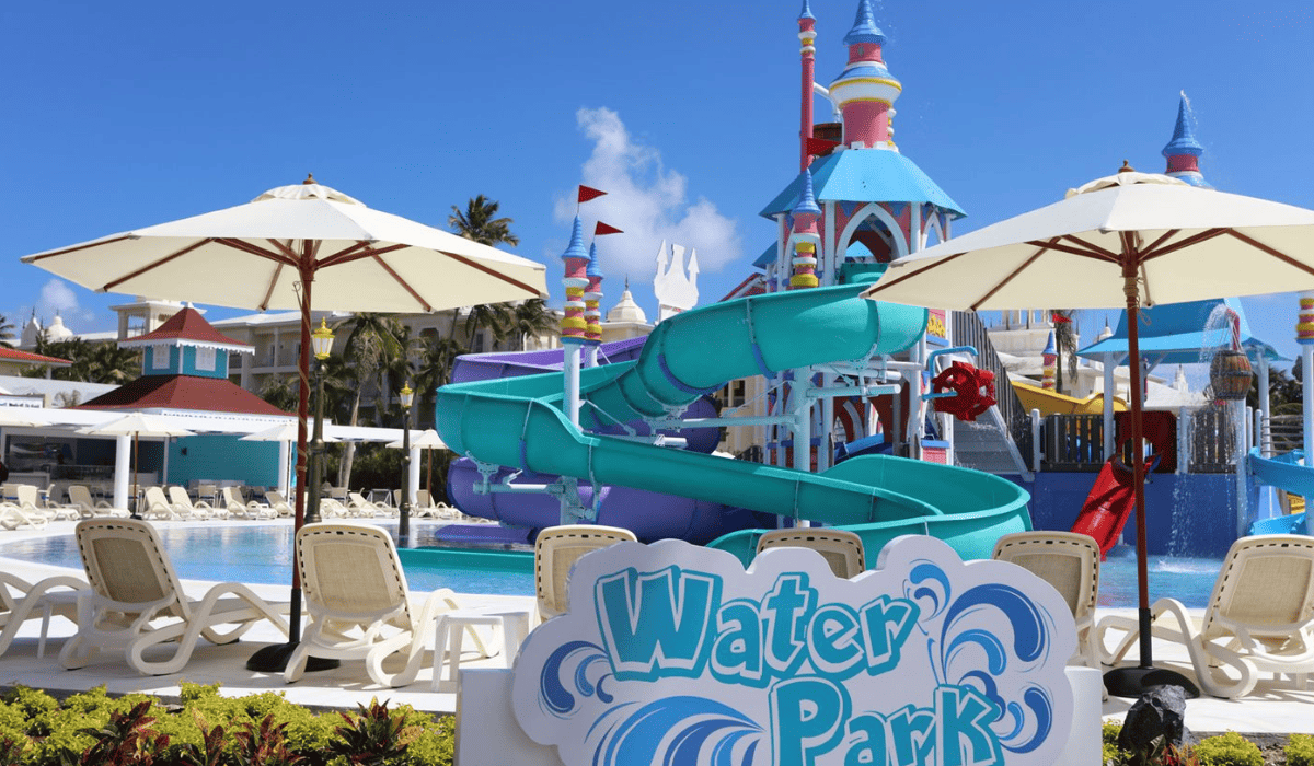 water slide inside the Bahia Principe Fantasia Punta Cana Resort