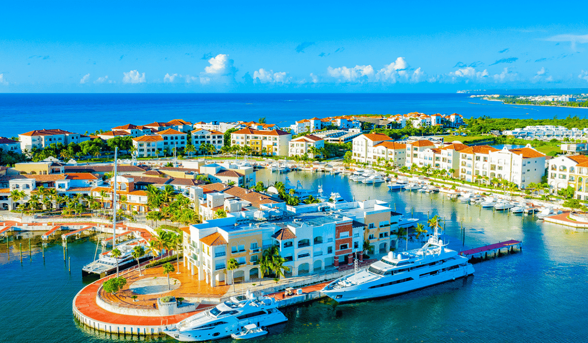 aerial view of Sports Illustrated Resorts Marina and Villas Cap Cana.