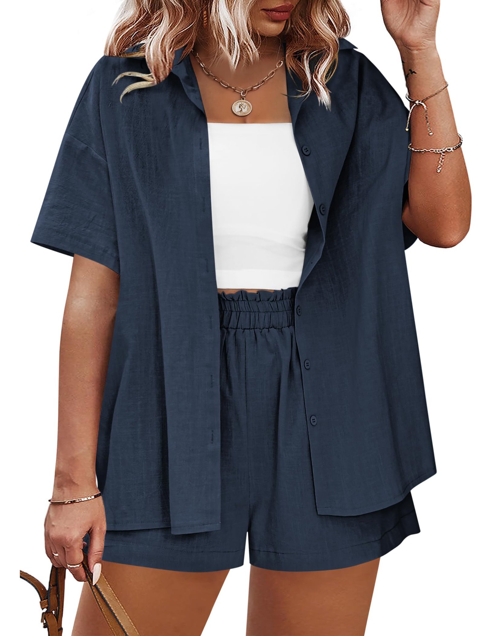 Beach Outfits: IN'VOLAND Plus Size Tracksuit Set
