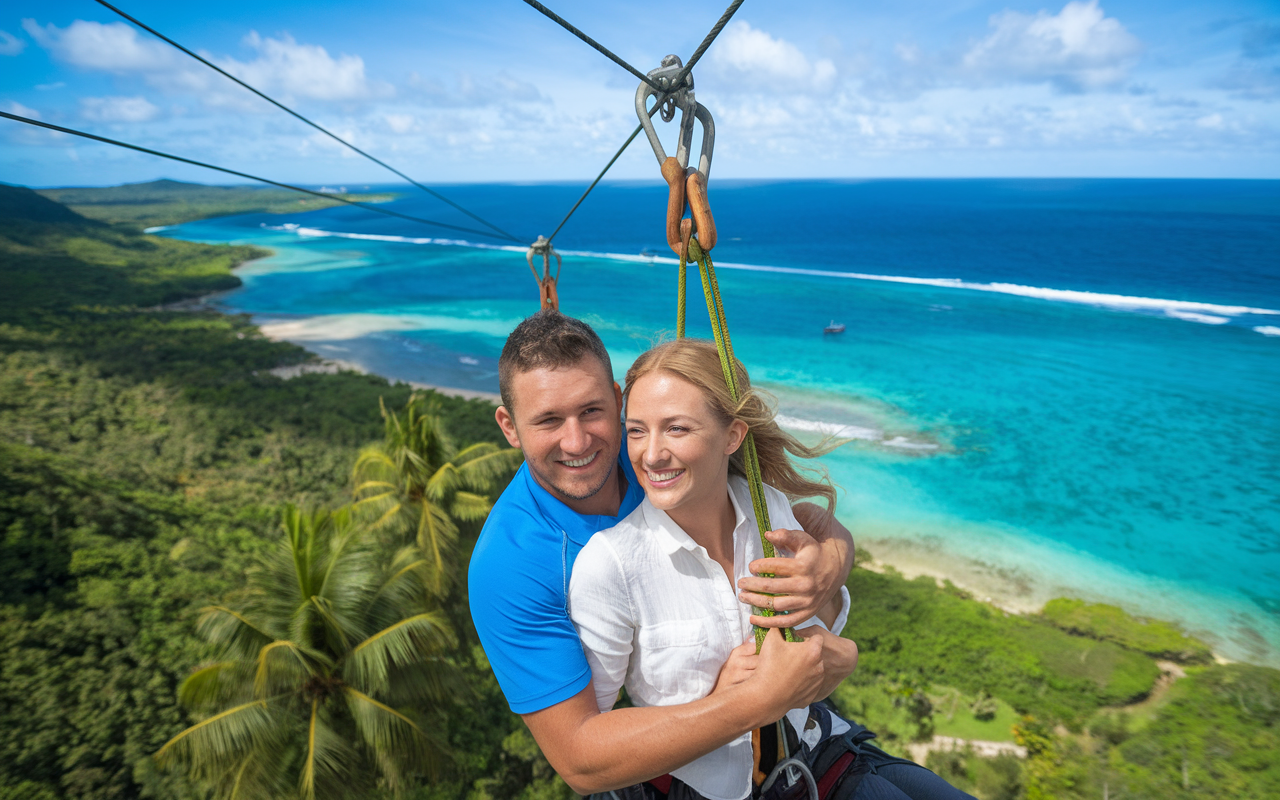 Valentine\u2019s Day in Punta Cana: zipline adventure